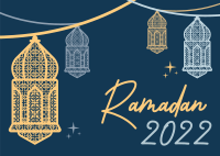 Intricate Ramadan Lamps Postcard Image Preview