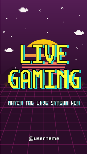 Retro Live Gaming Facebook story Image Preview