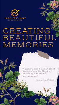 Beautiful Wedding Memories Facebook Story Design