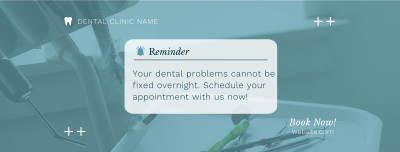 Dental Appointment Reminder Facebook cover Image Preview