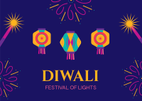 Diwali Festival Postcard Design