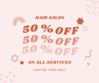 Discount on Salon Services Facebook Post Design