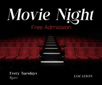 Movie Night Cinema Facebook Post Design