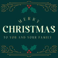 Christmas Holiday Ornament Instagram Post Design
