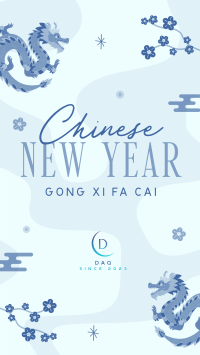Lunar New Year Dragon Instagram Story Design