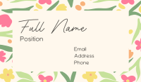 Floral Tulips - Front Business Card Design