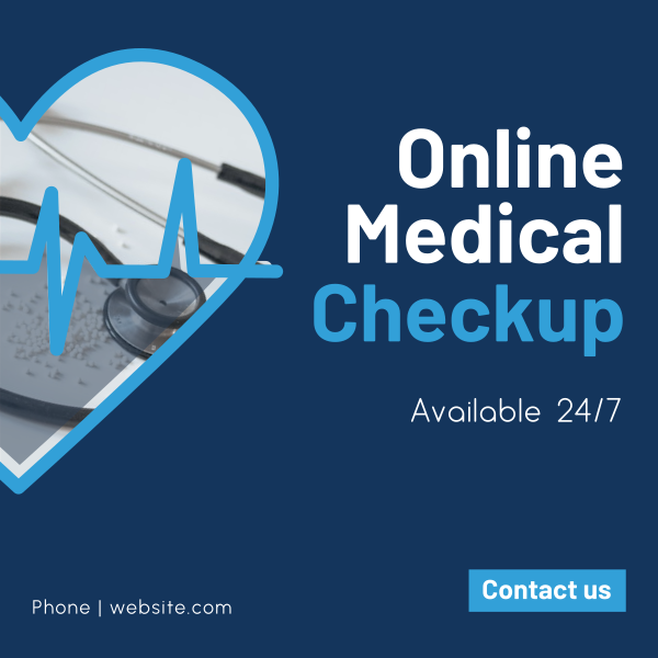 Online Medical Checkup Instagram Post Design Image Preview