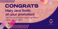 Congratulatory Job Promotion Twitter Post Image Preview