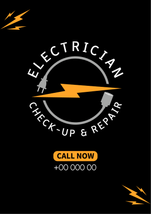 Professional Electrician Flyer Image Preview