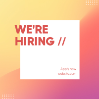 We're Hiring Split Gradient Instagram post Image Preview