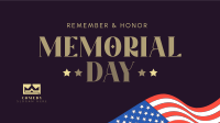 In Honor of Memorial Day Facebook Event Cover Design