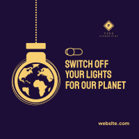 Earth Hour Lights Off Instagram Post Design