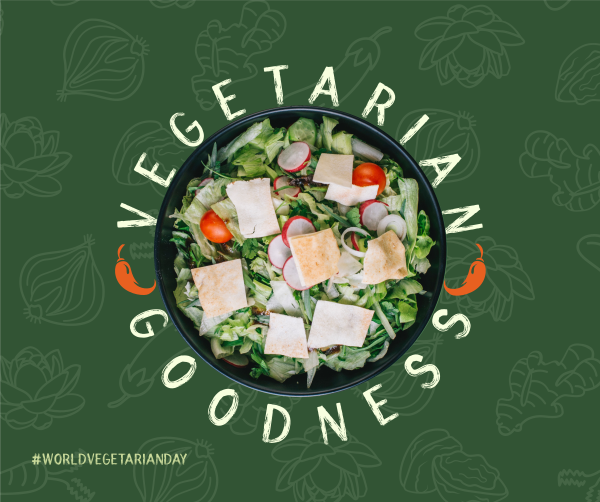 Vegetarian Goodness Facebook Post Design