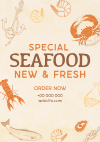 Rustic Seafood Restaurant Flyer Image Preview