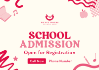 Fun Kids School Admission Postcard Image Preview