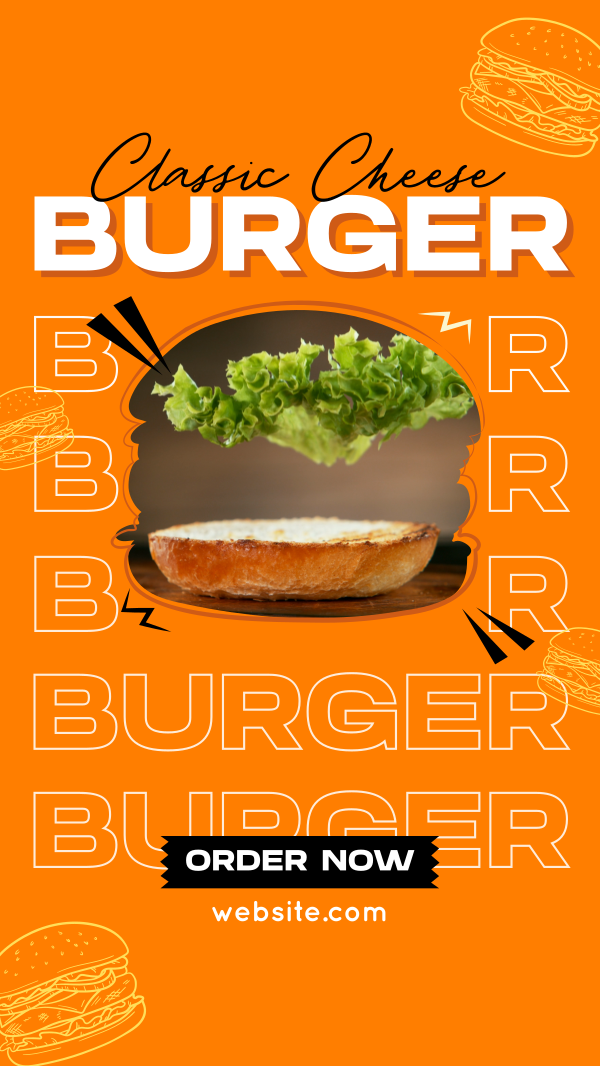 Cheese Burger Restaurant Facebook Story Design Image Preview