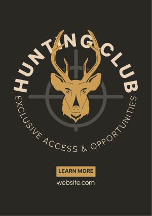 Hunting Club Deer Flyer Image Preview