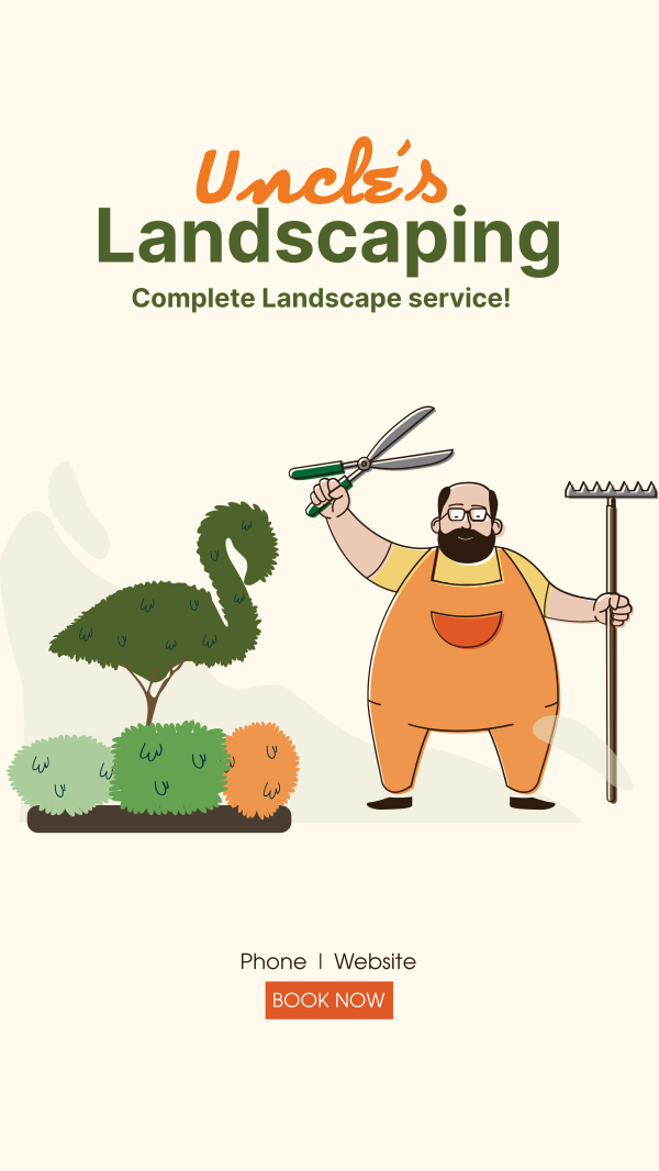 Uncle's Landscaping Instagram Story Design Image Preview