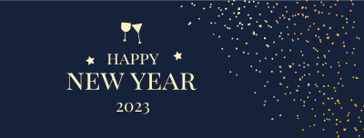 Gold New Year 2022 Facebook cover Image Preview