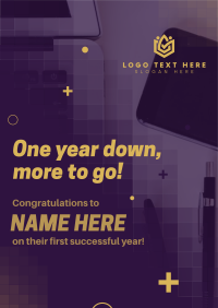 Corporate Work Anniversary Poster Design