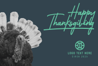 Thanksgiving Turkey Peeking Pinterest Cover Image Preview