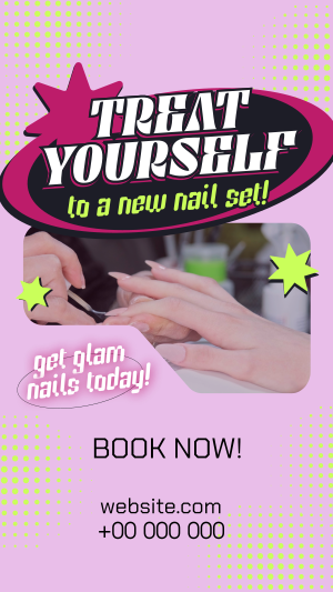 Y2K Nail Salon Facebook story Image Preview