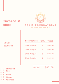 Simple Generic Invoice Image Preview