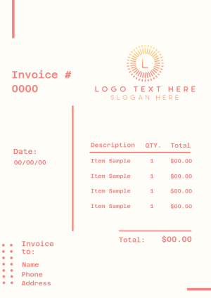 Simple Generic Invoice Image Preview
