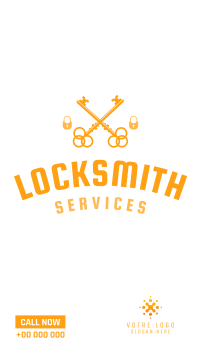Locksmith Emblem Instagram Story Design