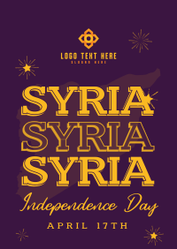 Syria Independence Day Poster Design