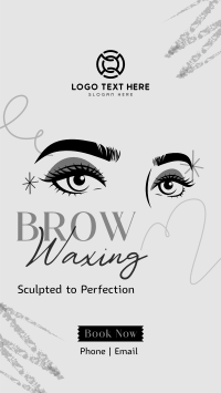 Eyebrow Waxing Service TikTok Video Design