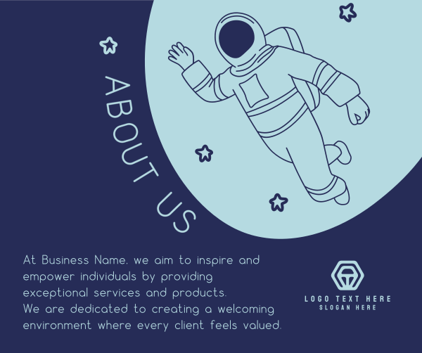 About Us Astronaut Facebook Post Design Image Preview