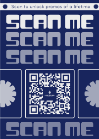 Fun Minimalist QR Promo Poster Design