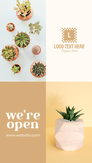 Plant Shop Opening Instagram story