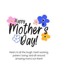Mother's Day Colorful Flowers Flyer Design