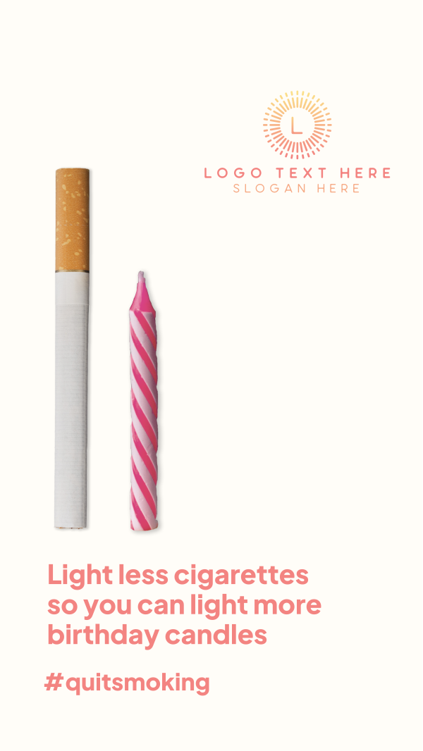 Less Cigarettes Instagram Story Design Image Preview