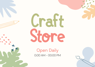 Craft Store Timings Postcard Image Preview