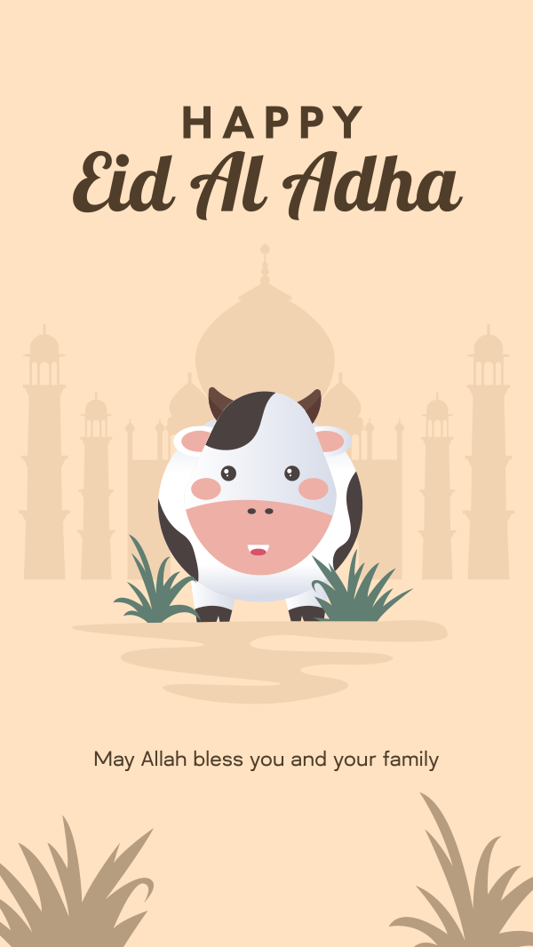 Eid Al Adha Cow Instagram Story Design Image Preview