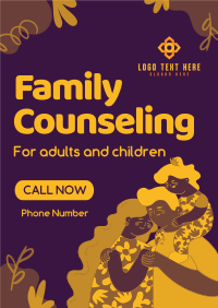 Quirky Family Counseling Service Poster Design