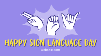 Hey, Happy Sign Language Day! Facebook Event Cover Image Preview