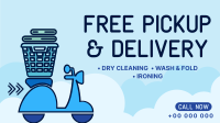 Laundry Pickup and Delivery Facebook Event Cover Design