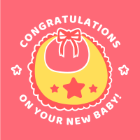 New Baby Greetings Instagram Post Design