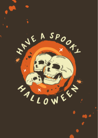 Halloween Skulls Greeting Poster Image Preview