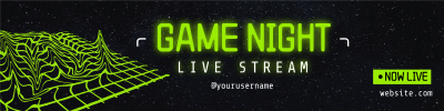 3D Game Night Twitch banner Image Preview