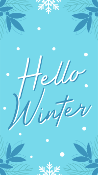 Snowy Winter Greeting Facebook Story Design