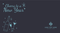 New Year Cheers Zoom Background Image Preview