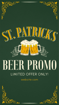 Paddy's Day Beer Promo Instagram reel Image Preview