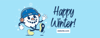 Snowman Mascot Facebook Cover Design