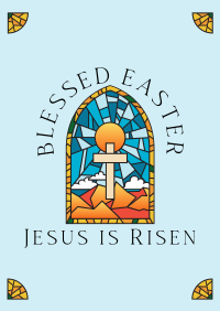 Easter Stained Glass Poster Image Preview