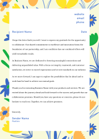 Minimal and Feminine Floral Letterhead Image Preview